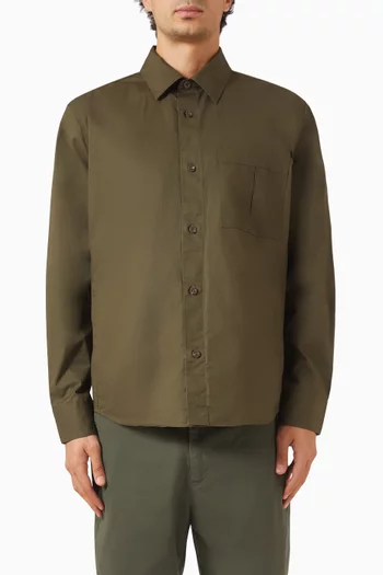 Buttoned Overshirt in Cotton