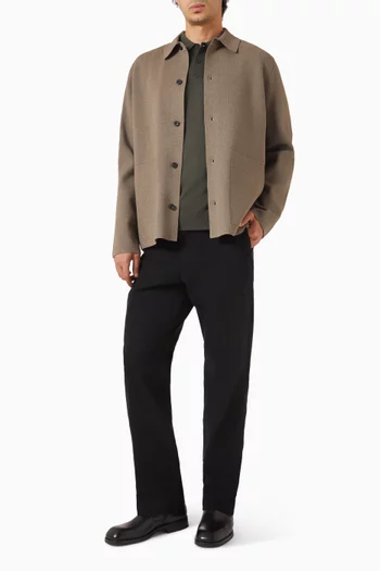 Milano-Stitch Shirt Jacket in Knit
