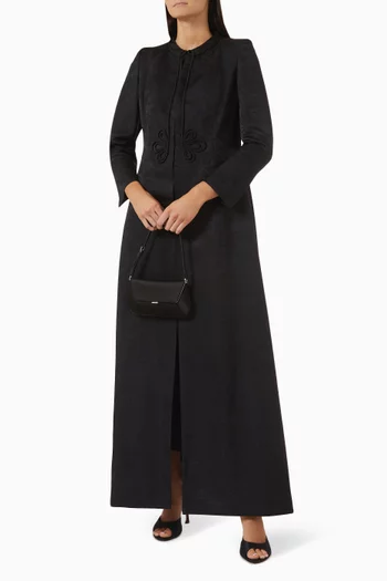 3D-embroidered Abaya in Viscose
