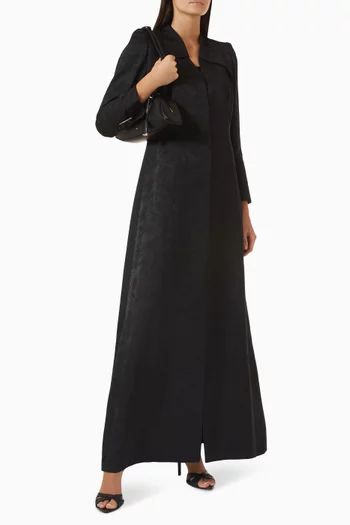 3D-embroidered Abaya in Viscose