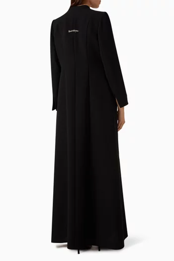 Embellished Abaya in Brocade Crepe