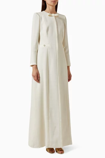Bow Abaya in Summer Tweed