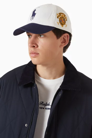 Embroidered Cap in Cotton Twill