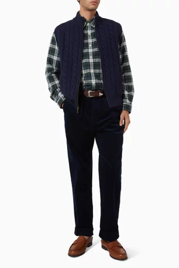 Pleated Pants in Corduroy