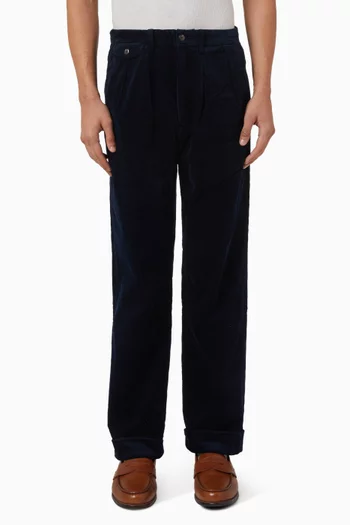 Pleated Pants in Corduroy