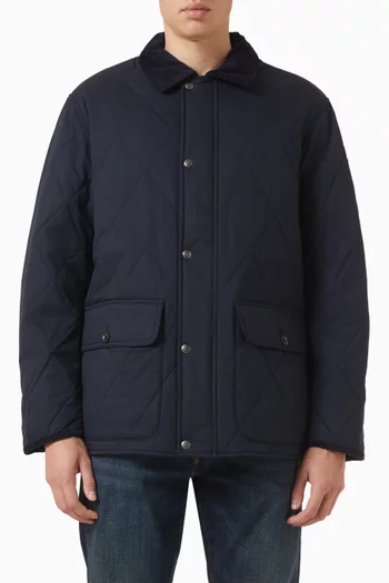 Diamond-quilted Coat