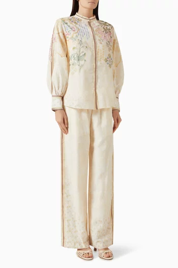 Fleuria Printed Co-ord Set in Linen