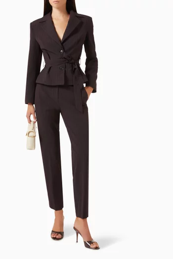 Pinstripe Straight-leg Pants
