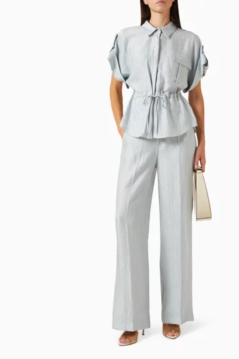 Drawstring-waist Shirt