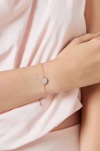 Ahjar Birwaz Mother-of-pearl & Diamond Bracelet in 18kt Rose Gold