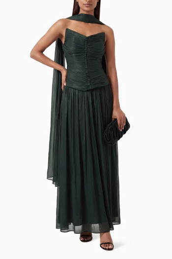 Gathered Strapless Dress