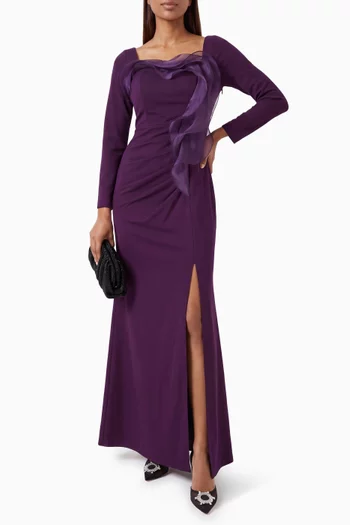 Ruffle Slit Dress