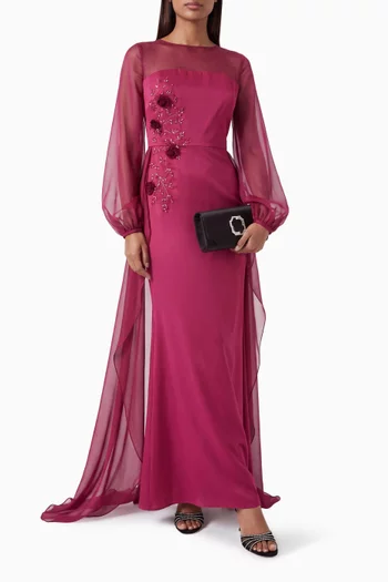Embellished Train Dress