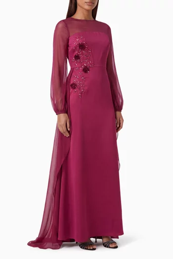 Embellished Train Dress