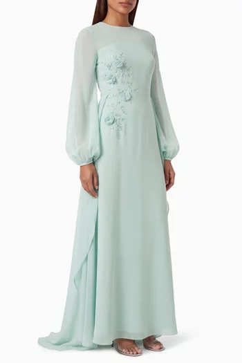 Embellished Train Dress