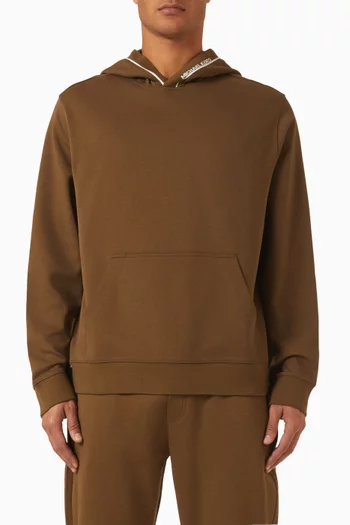 Logo-trim Hoodie in Jersey