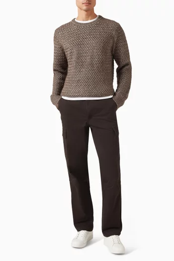 Crosshatch Sweater in Cotton-blend