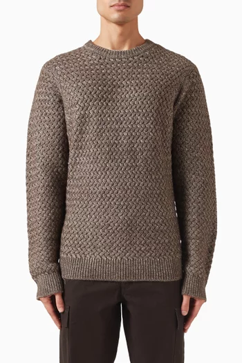 Crosshatch Sweater in Cotton-blend