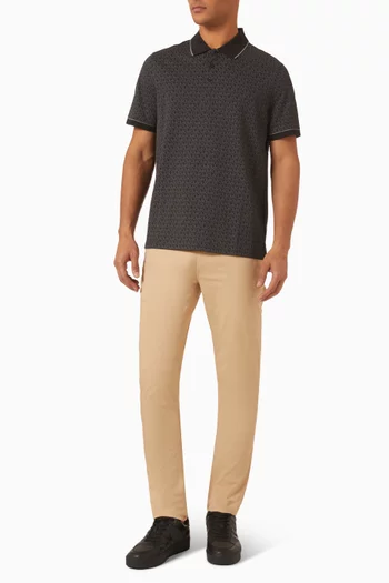 Gramercy Signature-print Polo T-shirt in Cotton