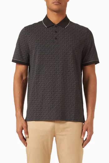 Gramercy Signature-print Polo T-shirt in Cotton