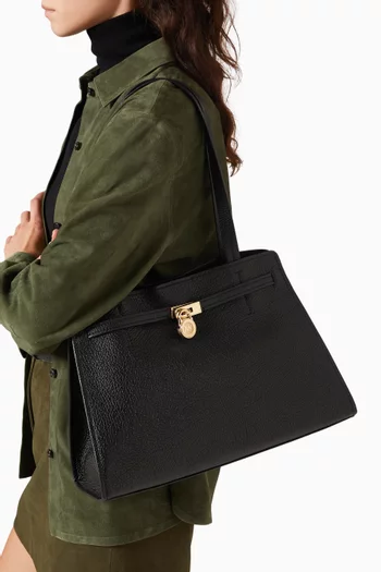 Large Hamilton Moderne East-West Fold Tote Bag in Leather