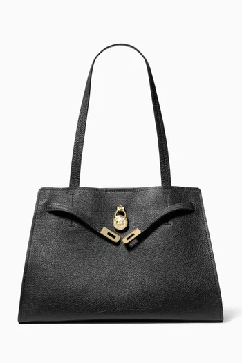 Large Hamilton Moderne East-West Fold Tote Bag in Leather