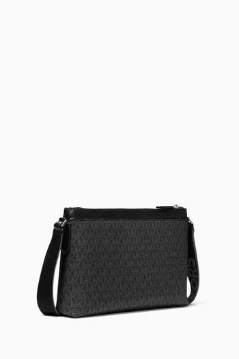 Hudson Messenger Bag in Signature Logo Canvas