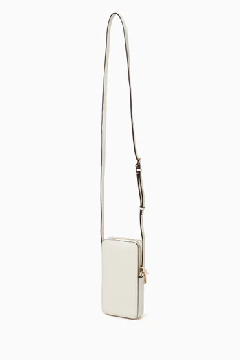 Small Jet Set Smartphone Crossbody Bag in Pebbled Leather