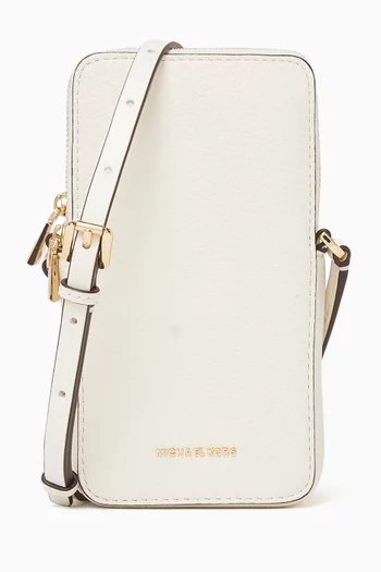 Small Jet Set Smartphone Crossbody Bag in Pebbled Leather