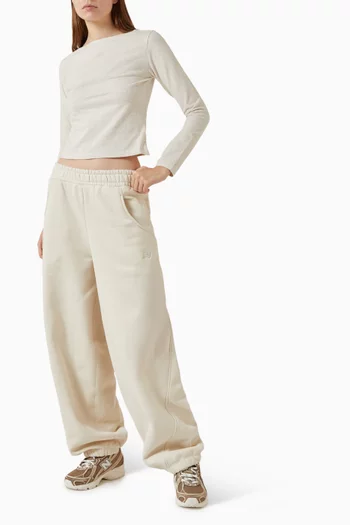 Open-back Fitted T-shirt in Stretch Cotton