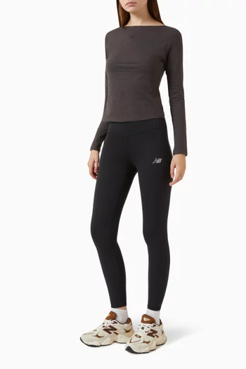 Open-back Fitted T-shirt in Stretch Cotton