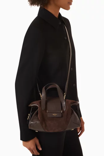 Small Bar Filo Tote Bag in Suede
