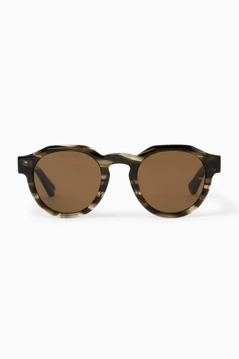 Kael Round Sunglasses in Acetate
