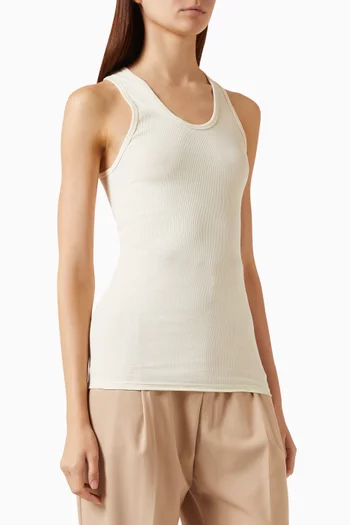 Ribbed Slim-fit Tank Top in Cotton