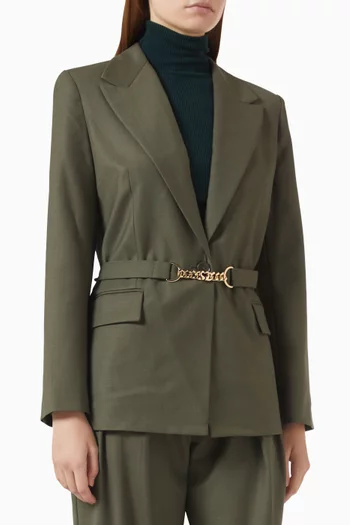 Vodia Belted Blazer in Wool-blend