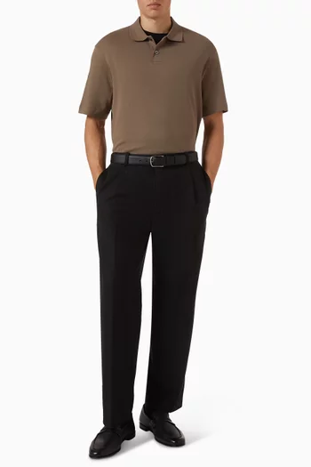 Interlock Polo Shirt in Cotton