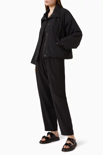 Mock-neck Jacket in Nylon