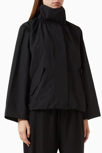 Mock-neck Jacket in Nylon