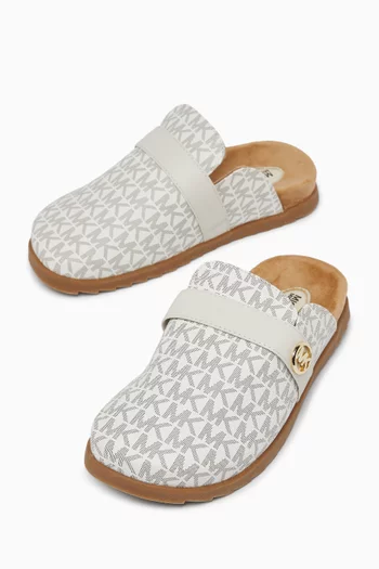 Irene Jaden Slip On Shoes in Logo-print Canvas