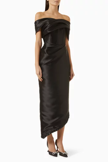 Midnight Off-shoulder Dress