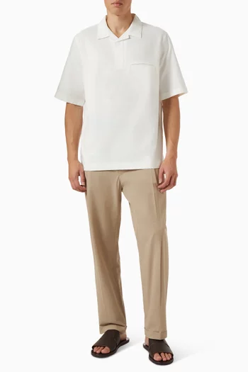 Straight-leg Pants in Pima Cotton Twill