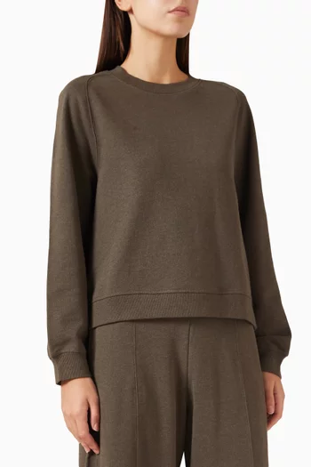 Raglan-sleeve Sweatshirt in Cotton