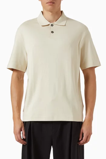 Polo Shirt in Interlock Jersey