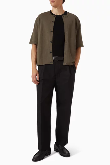 Tapered-leg Pants in Cotton Blend