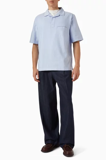Pop-over Shirt in Oxford Cotton