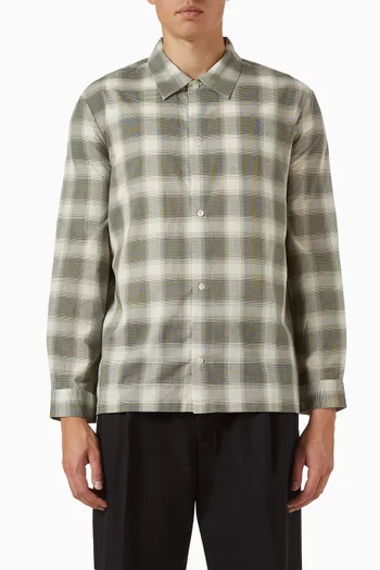 Check-print Shirt in Cotton