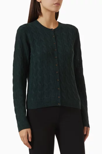 Cable-knit Cardigan in Cashmere