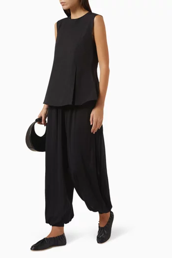 Pleated Peplum Top