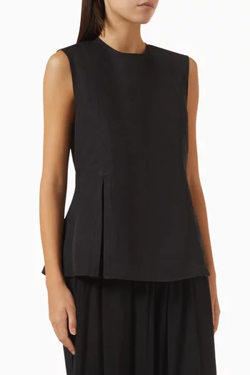Pleated Peplum Top