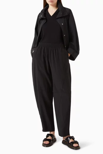 Panelled Elasticated Barrel-leg Pants